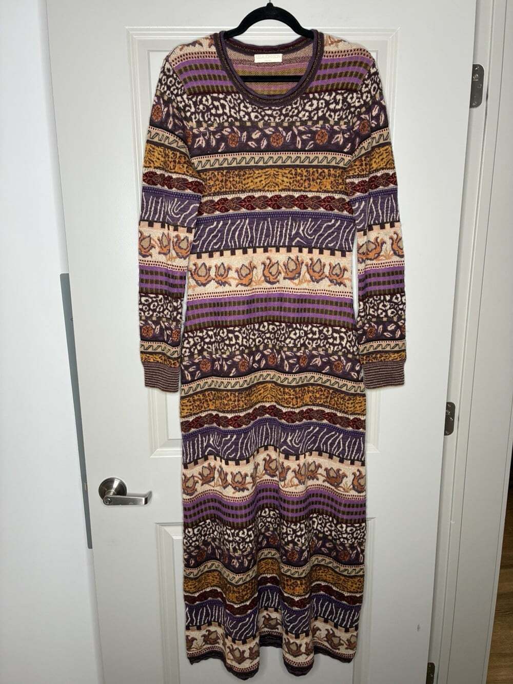 Ulla Johnson Paloma Dress in Woodland Size Large Wool Blend Long Sleeve Maxi - Picture 4 of 12